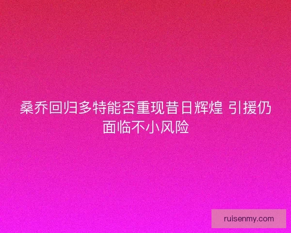 桑乔回归多特能否重现昔日辉煌 引援仍面临不小风险 桑乔回归多特能否重现昔日辉煌 引援仍面临不小风险